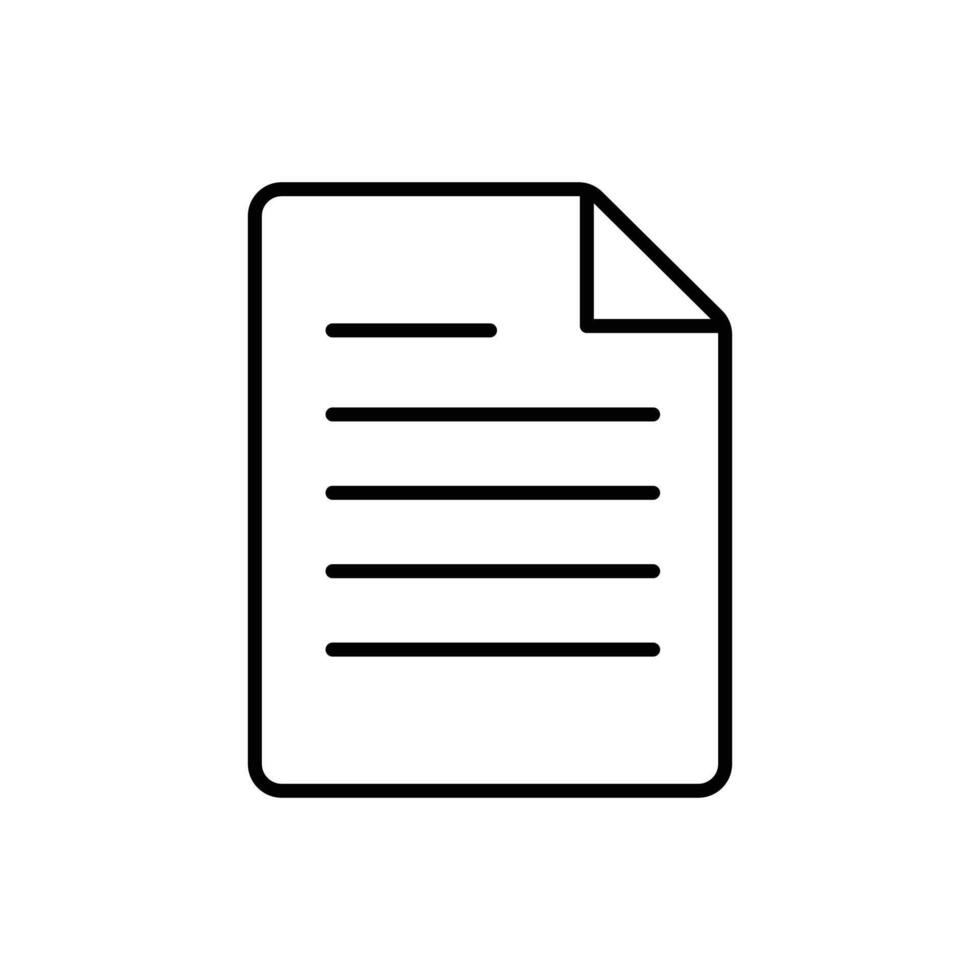 Modern simple document icon for business reports, data, and information management needs vector