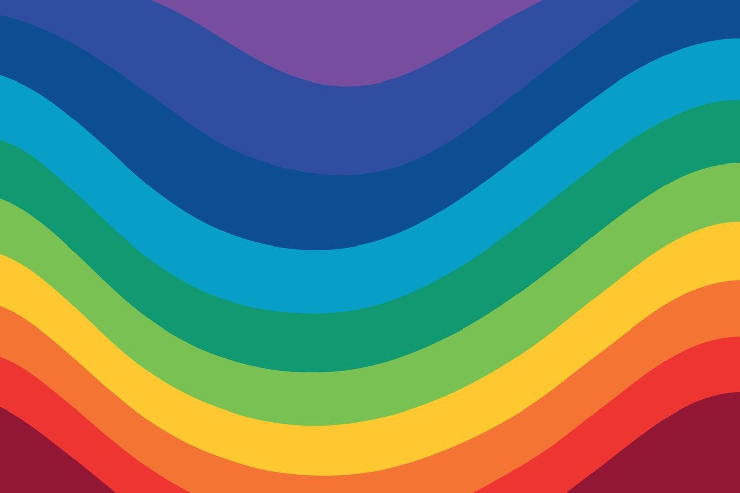 Rainbow Wave Pattern Colorful Abstract Spectrum Design vector