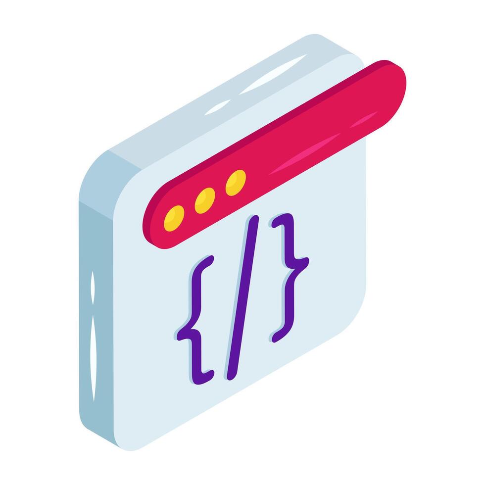 coding window icon illustration vector