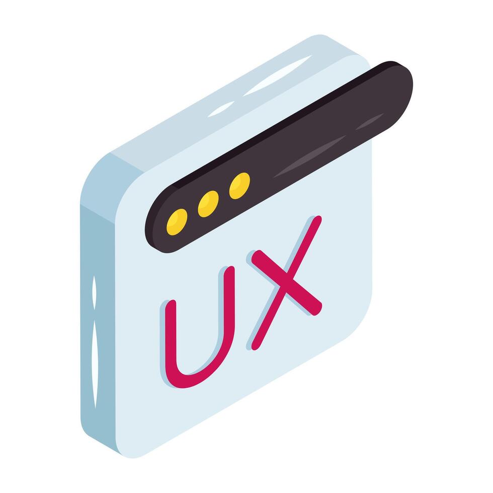 UX design concept in digital interface vector