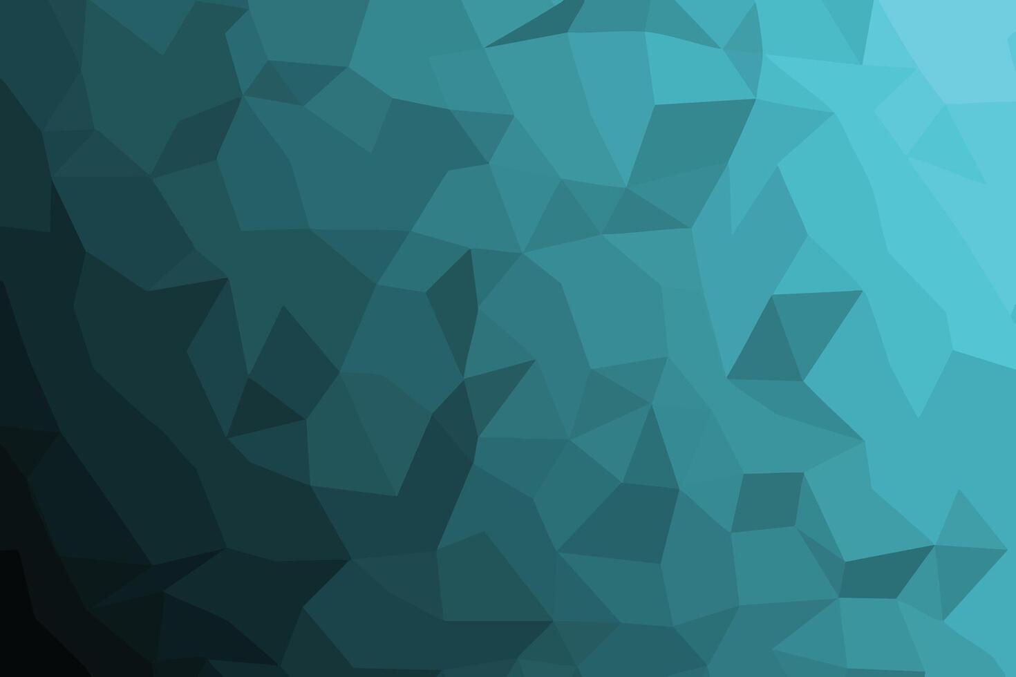 Abstract geometric low poly background in gradients of teal and cyan vector