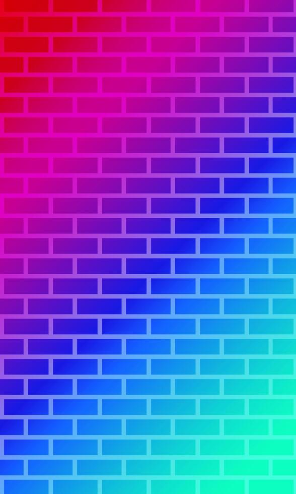 Modern Gradient Brick Wall Texture Design for Digital Background vector