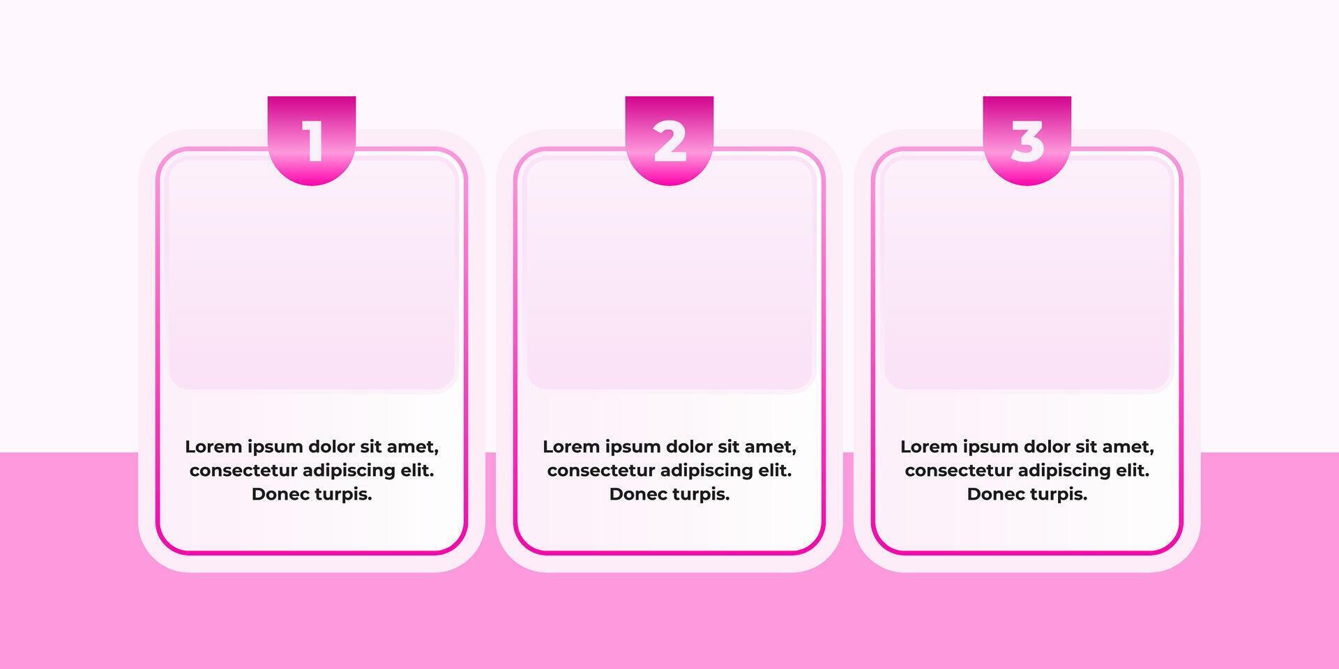 Modern Infographic Template with Four Pink Vertical Text Boxes for Step-by-Step Presentations vector