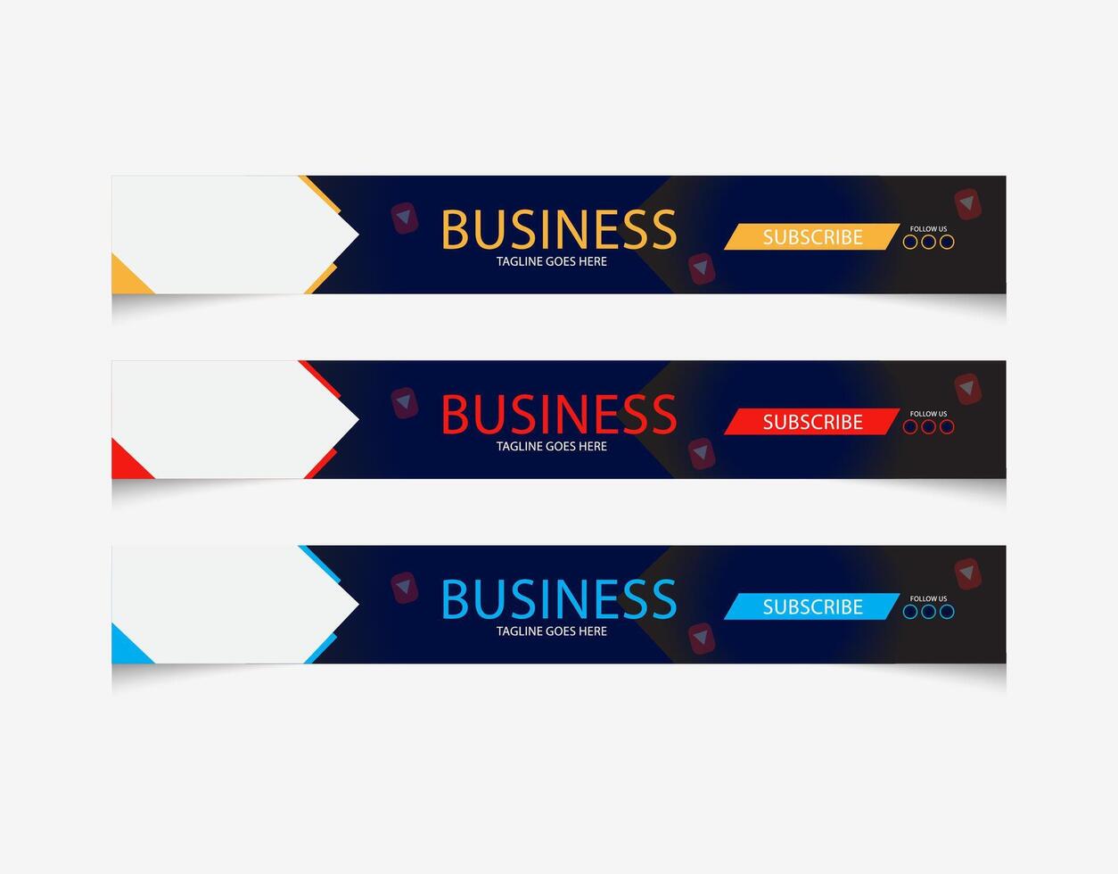 Modern Youtube channel art or youtube header template, clean and creative youtube banner template design. vector