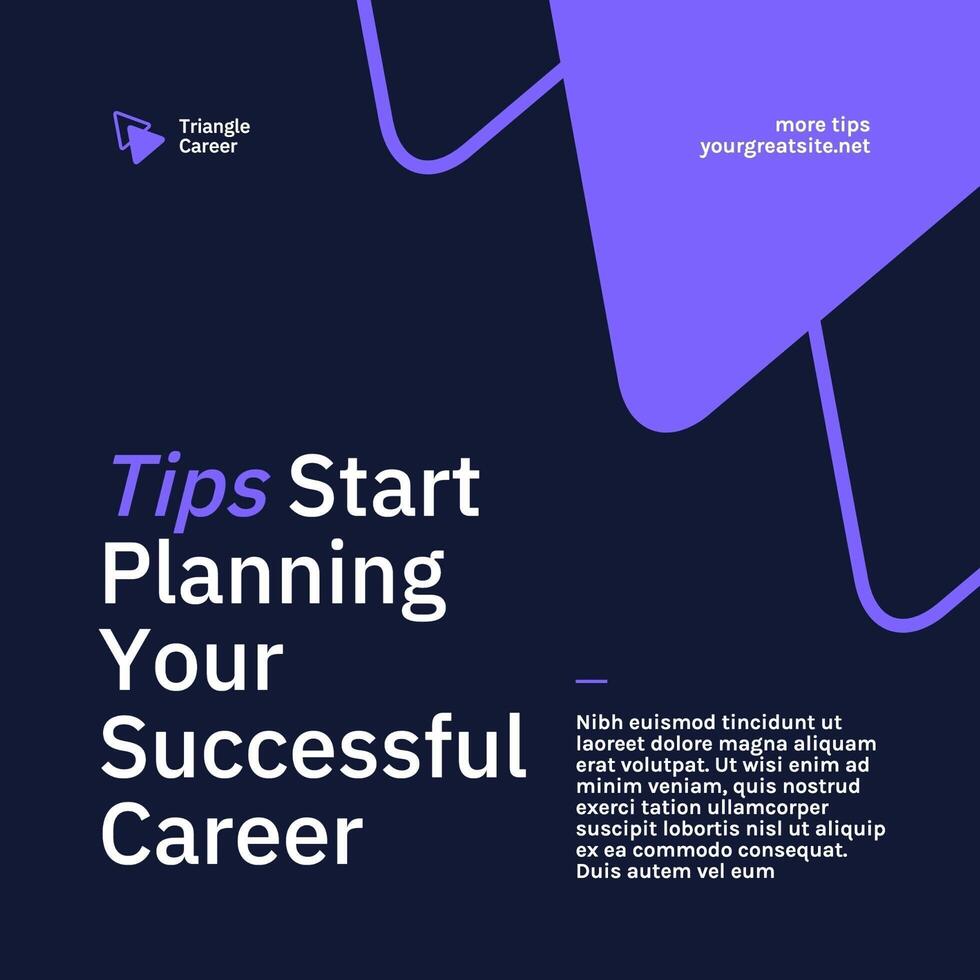 Dark Career Tips for LinkedIn Post Template