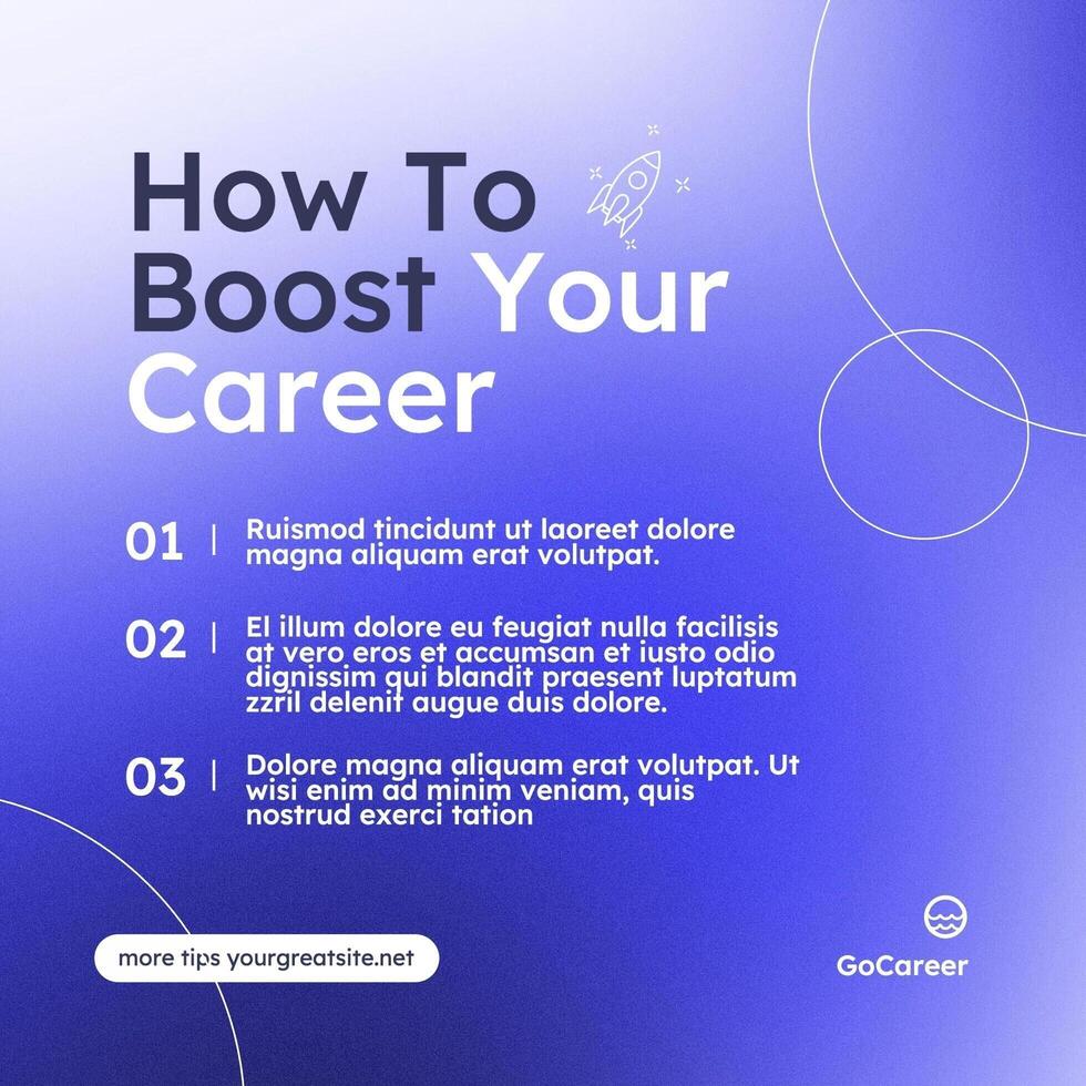 Gradient Career Tips for LinkedIn Post Template