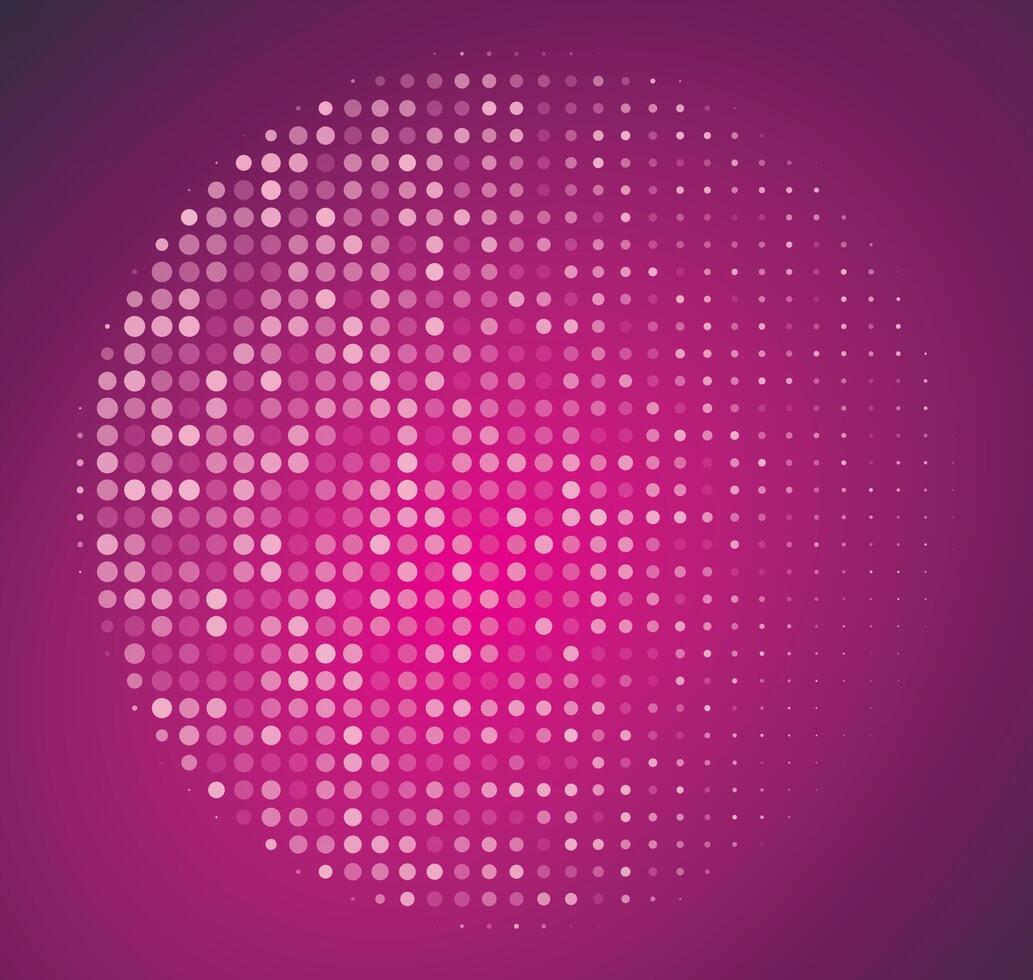 Purple halftone gradient background with circular dots pattern. Abstract design for modern, digital, futuristic, and creative concepts. vector