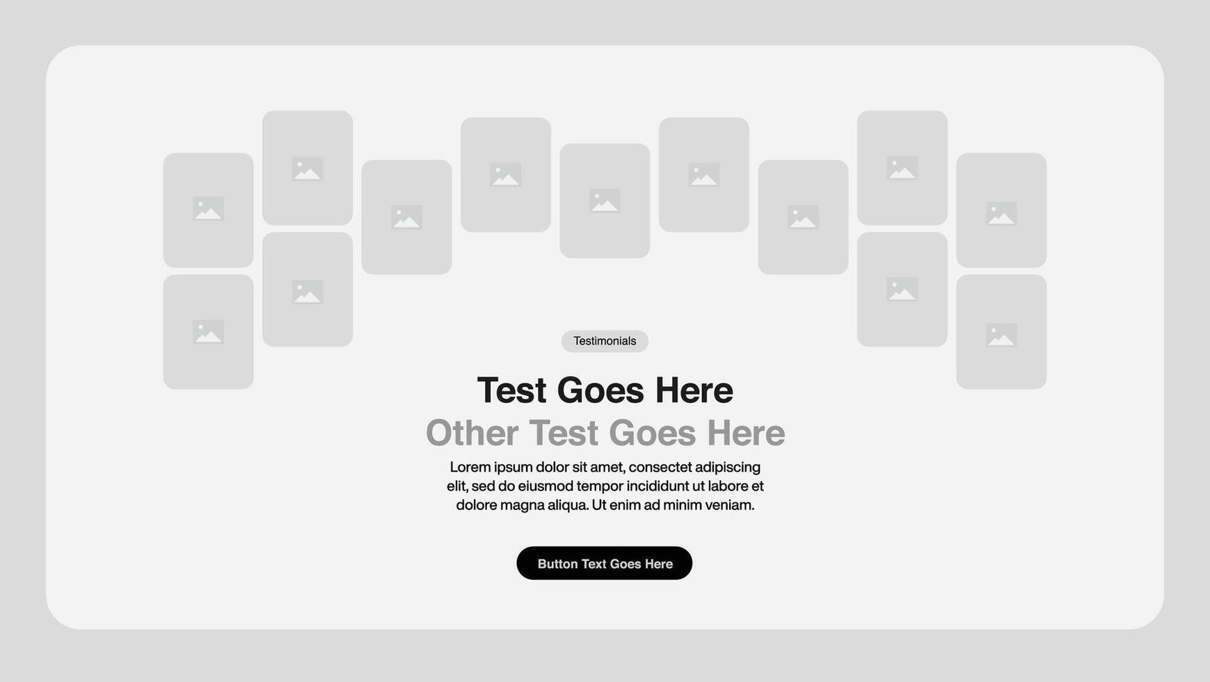 Image Collage Placeholder Design - Website Header Section Design - Hero Section Design vector