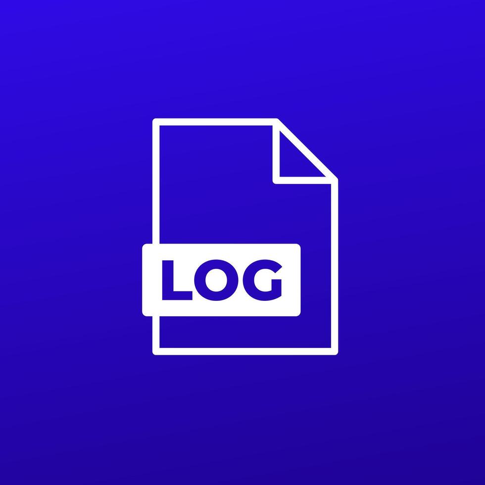 Log file icon, design vector