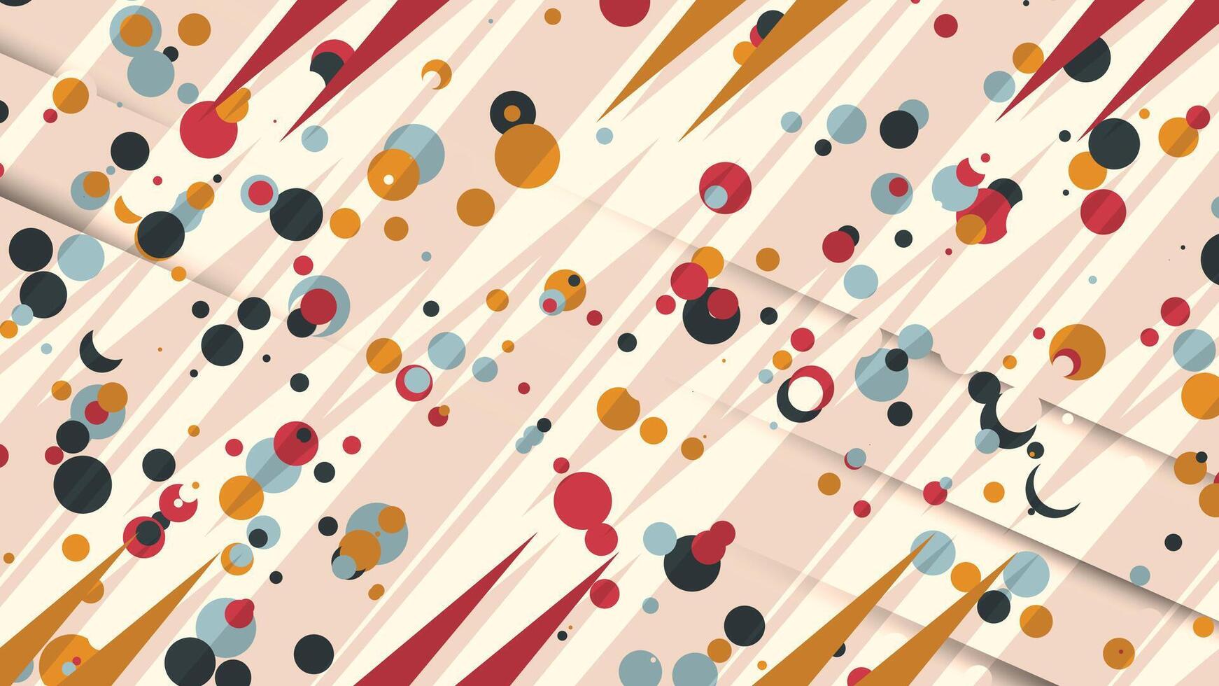 a colorful pattern with dots and circles vector