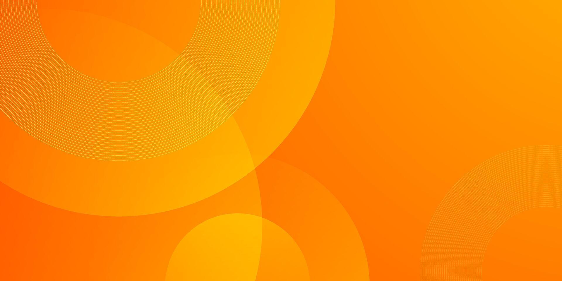 Orange abstract background with geometric circle shapes pattern design. Simple banner element concept. vector