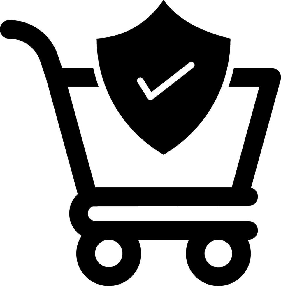 Secure Shopping Gradient Styled Visual Element vector