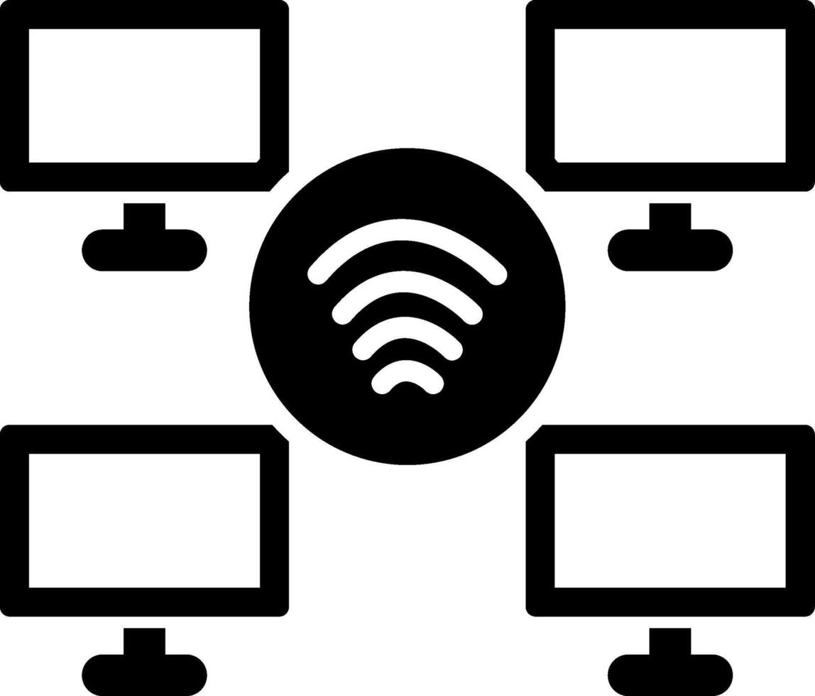 Remote Access Dark Mode UI Symbol vector