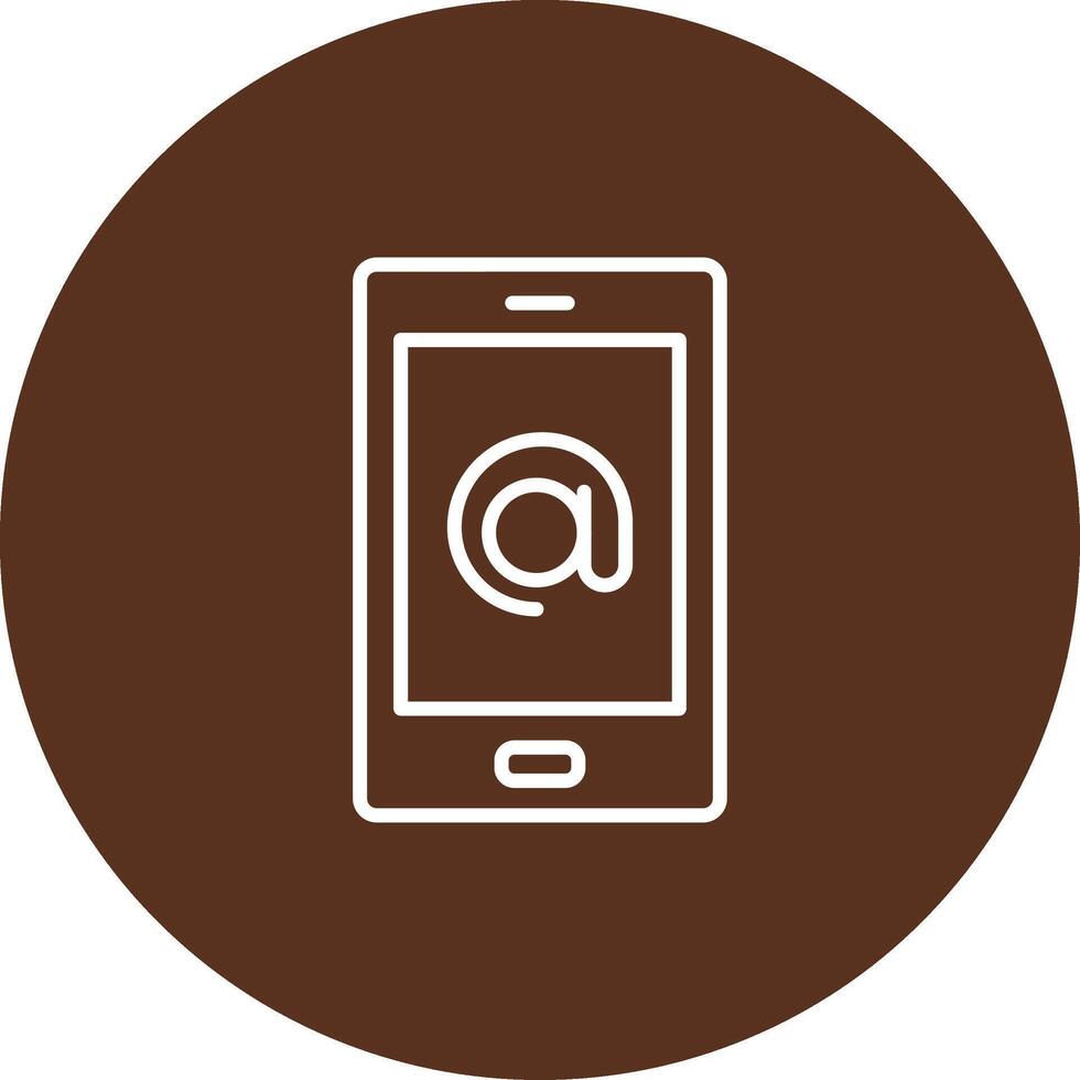 Email Address Outlined Frame Object vector