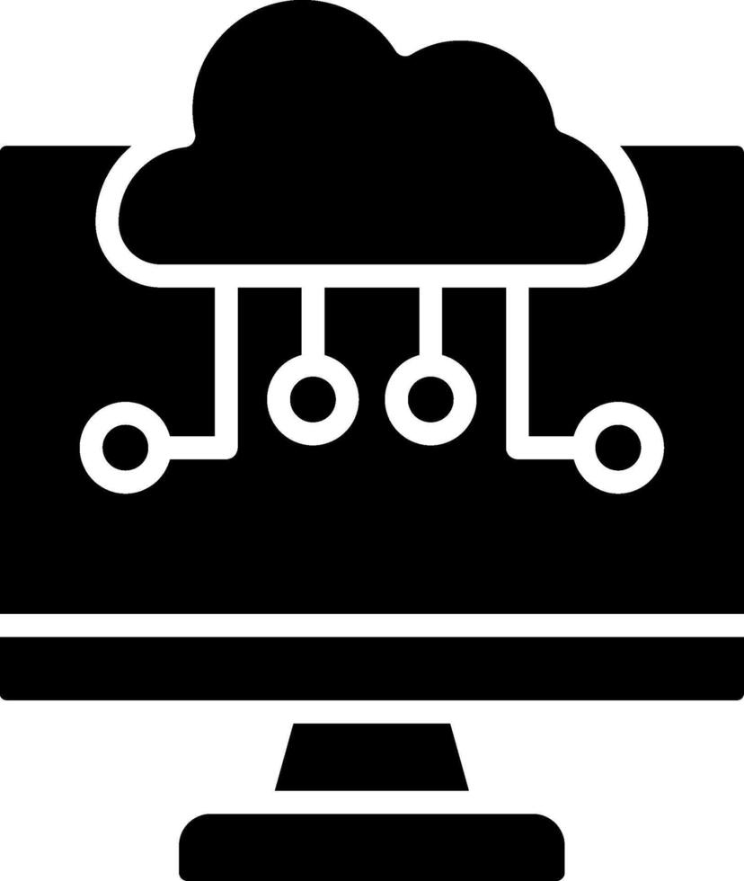 Cloud Computing Clean Minimal UI Concept vector