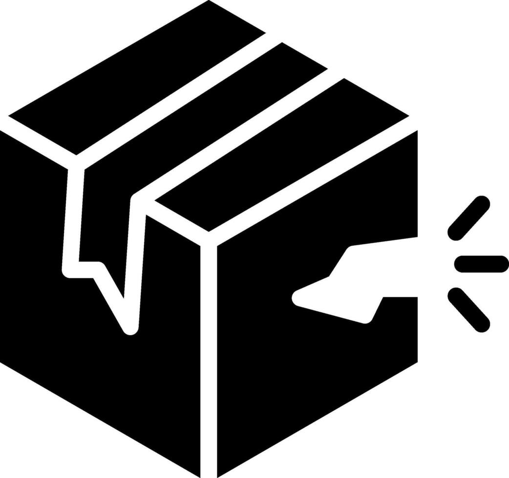 Broken Box Minimal Clean UI Element vector