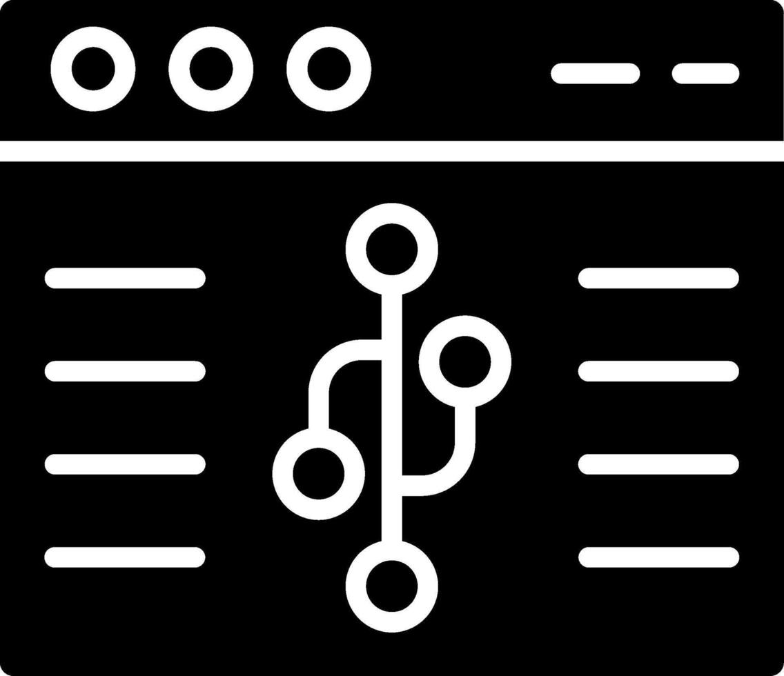 Version Control Dark Mode UI Symbol vector