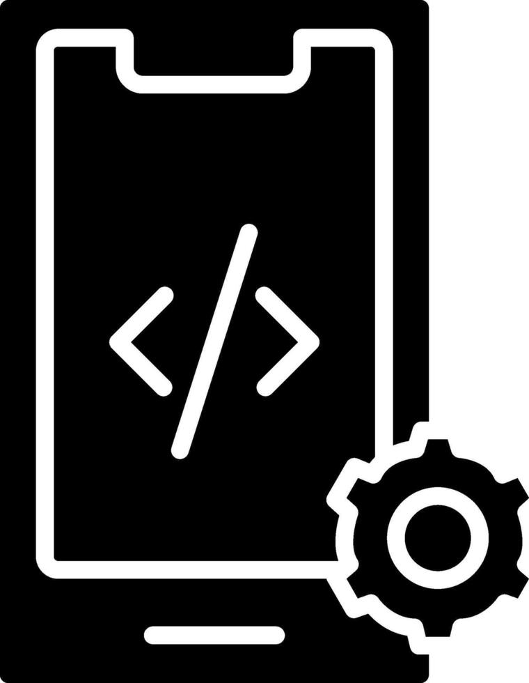 Mobile Application Soft Outlined Graphic vector