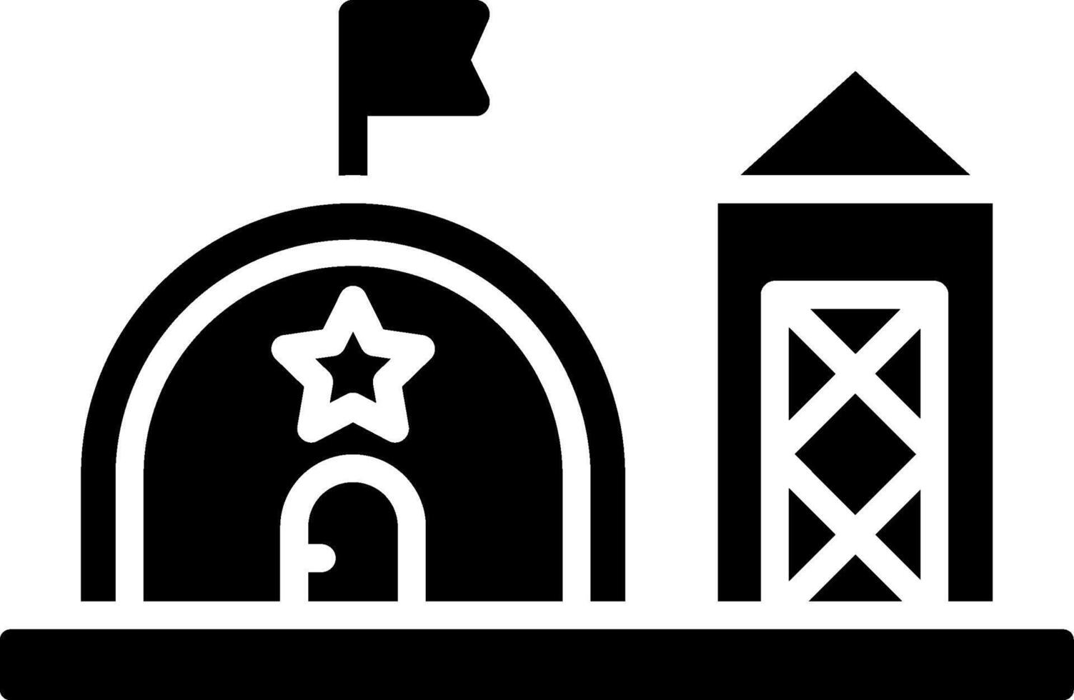 Building Minimal Abstract Art Object vector