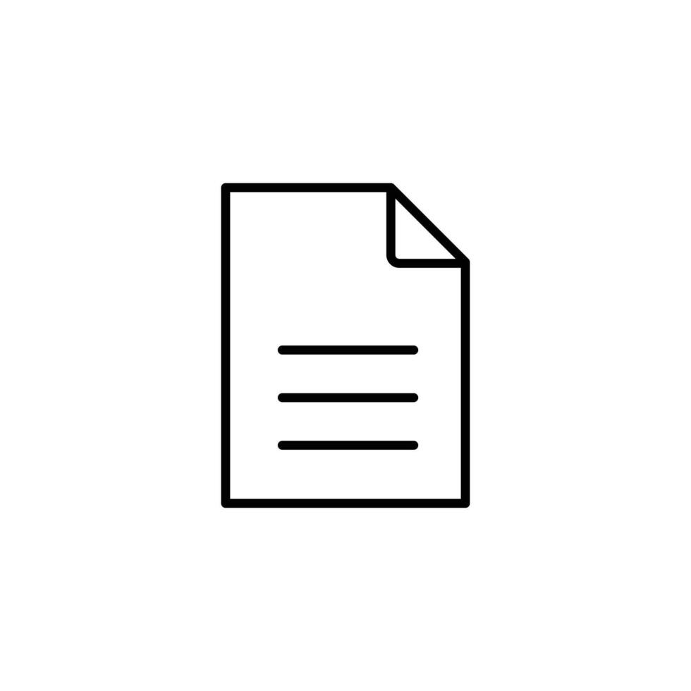 art of simple document icon representing a paper sheet vector