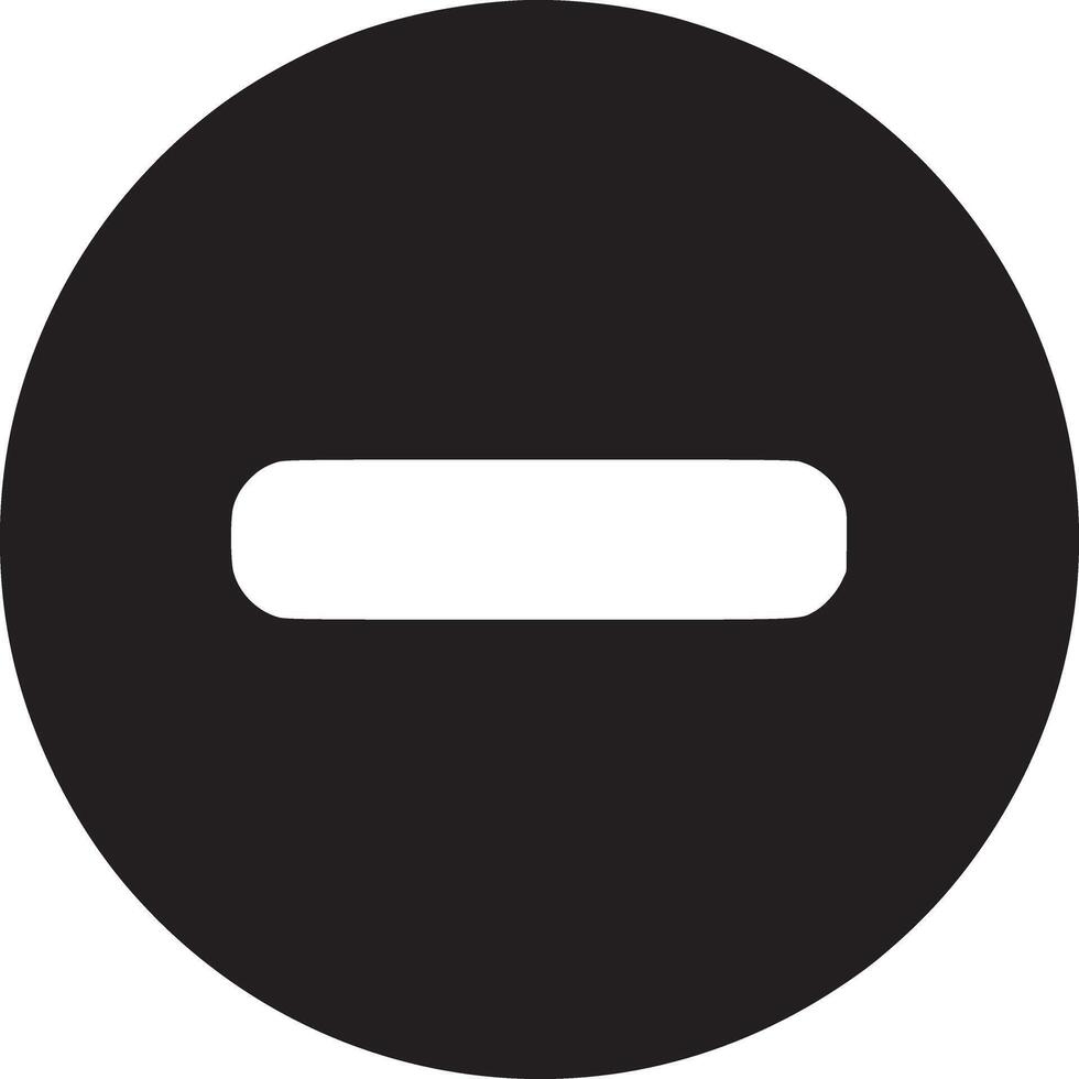 un gráfico ilustración de un negro circulo con un blanco horizontal línea en el centrar en blanco antecedentes vector