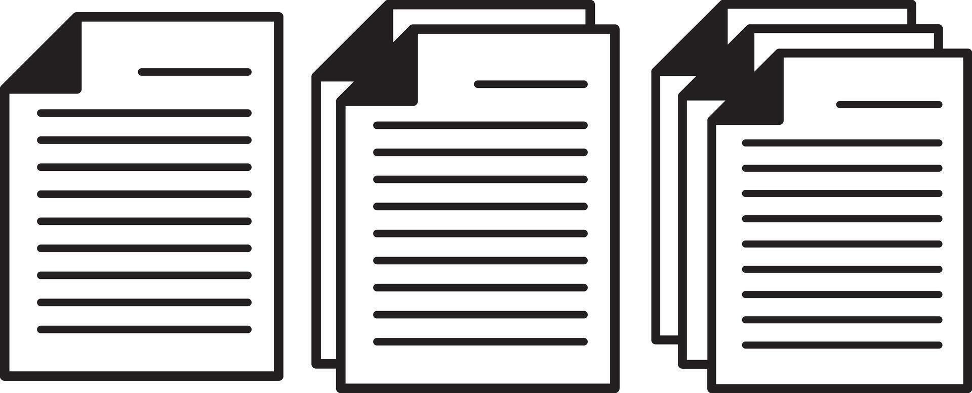 Outlined Document and Shape Design. vector