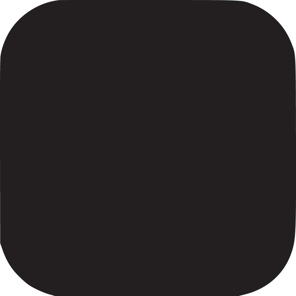 A black rounded square with horizontal lines and overlapping circles on a white background design vector