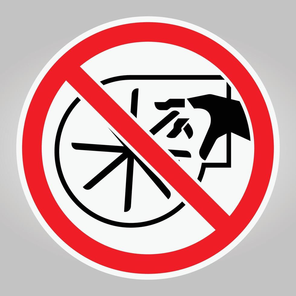 Unauthorized Interaction Prohibited Sign with Warning Symbol Design vector