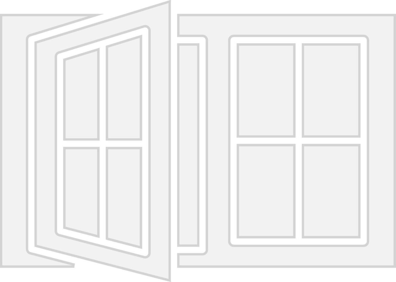 Window Case User-Friendly Drawing vector