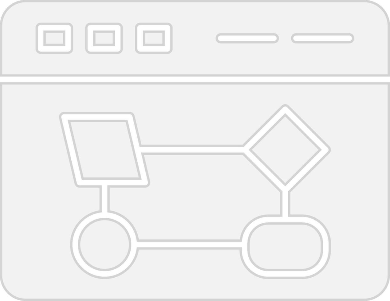 Browser Minimal Art Object vector