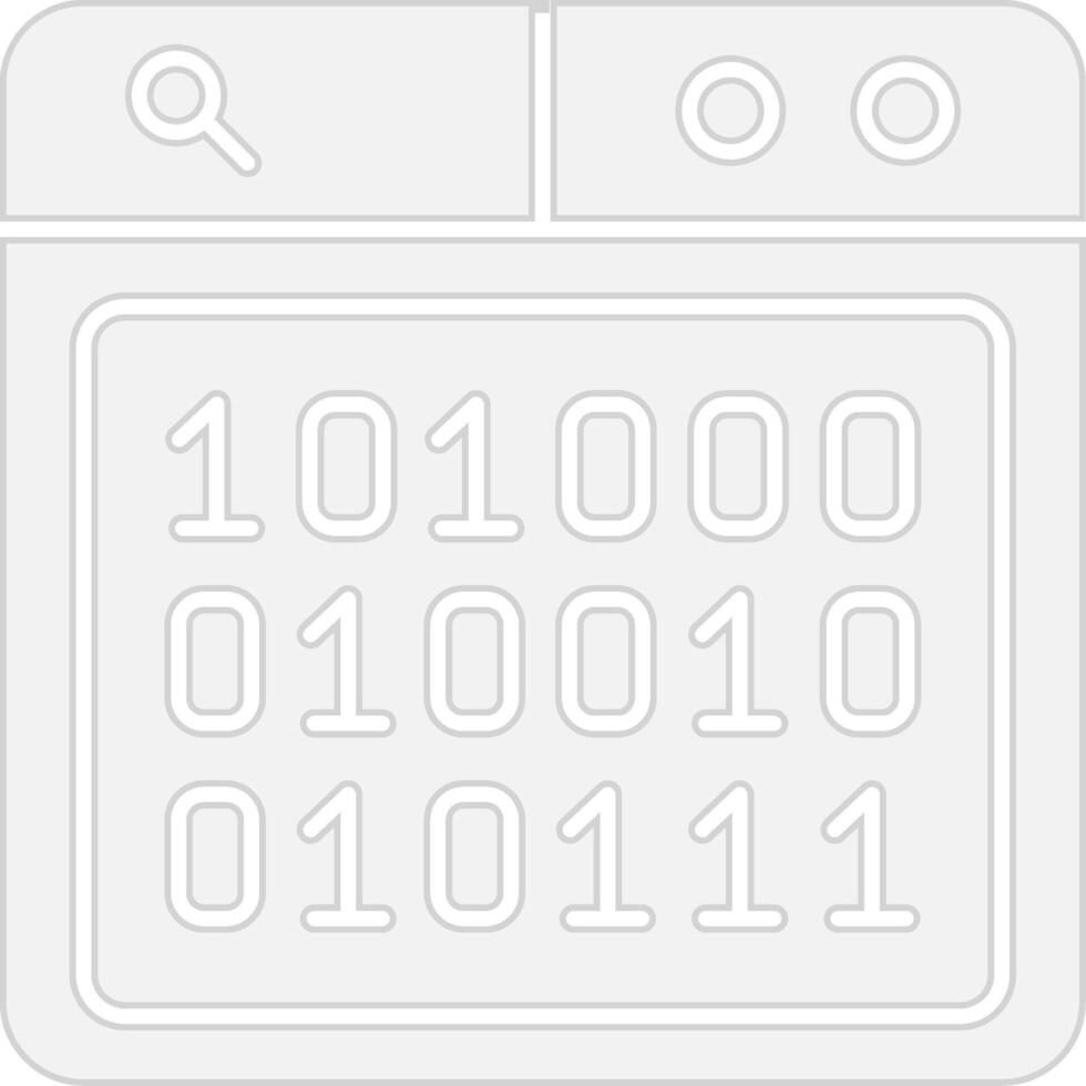 Binary Code Neon UI Symbol vector