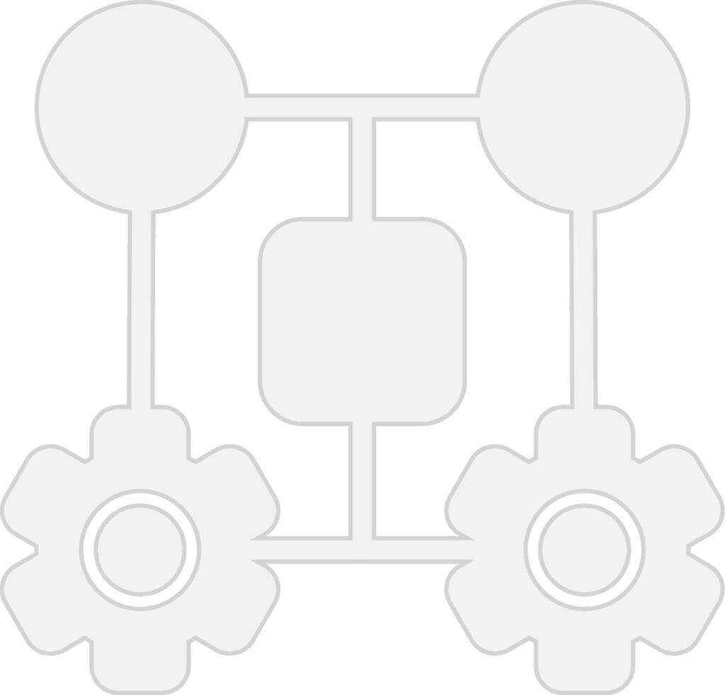 Machine Learning Thin Graphic Shape vector