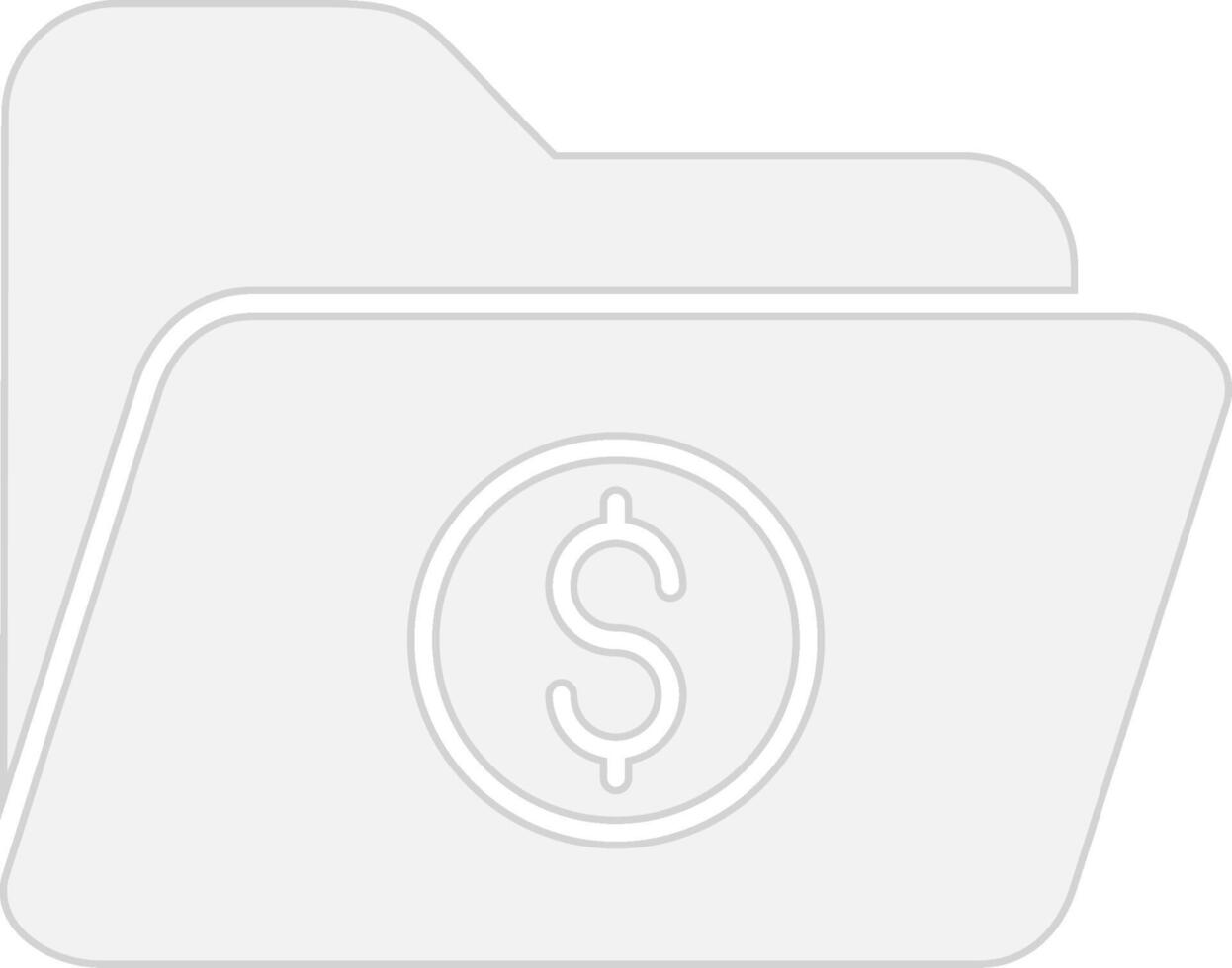 Folder Minimal Art Object vector