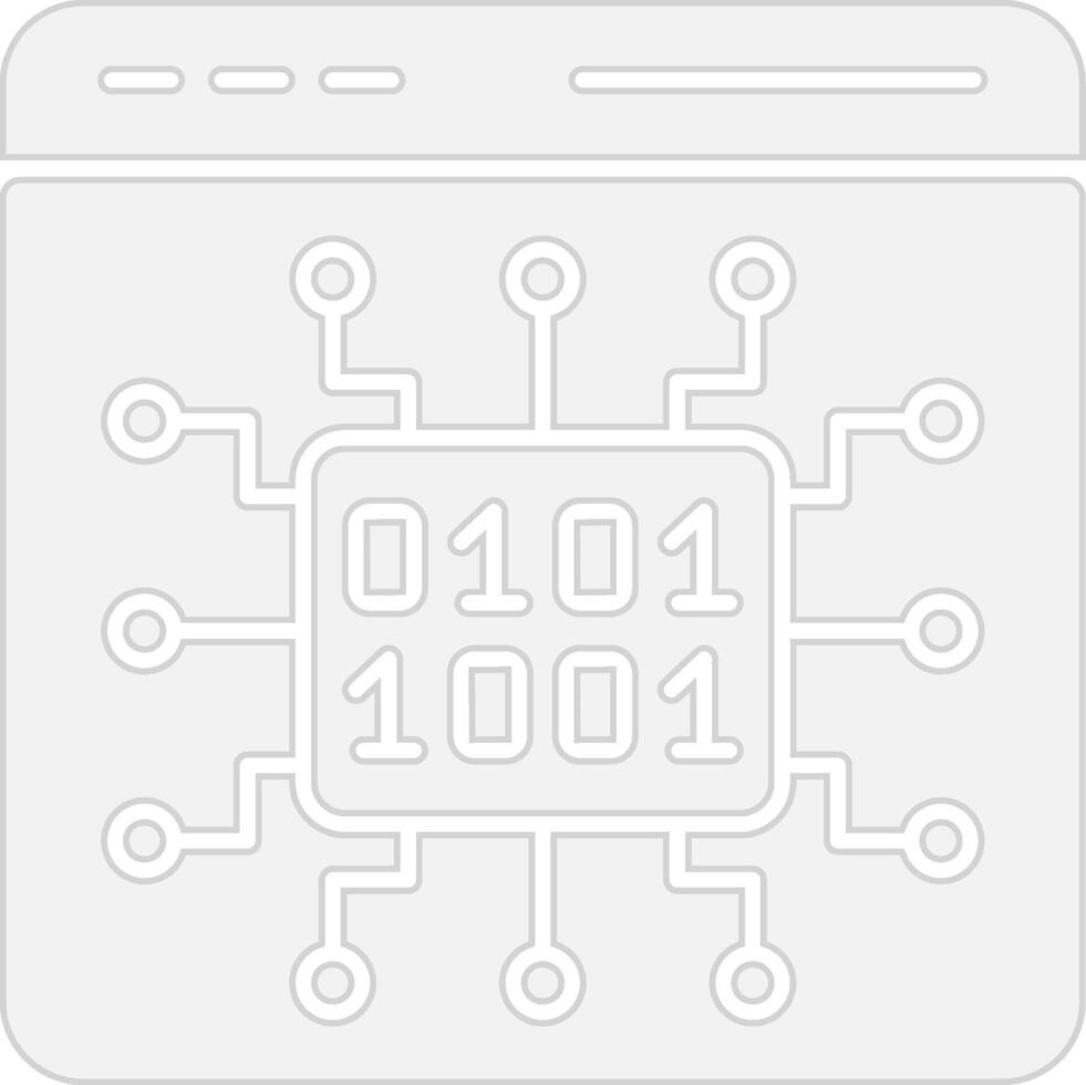 Binary Code 3D Interface Shape vector