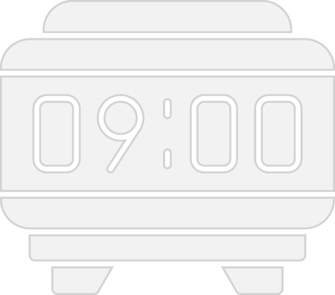 Digital Clock App-Based UI Graphic vector