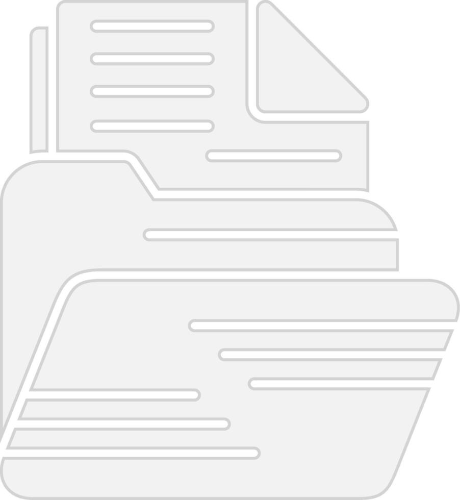 File And Folder UX Focused Shape vector