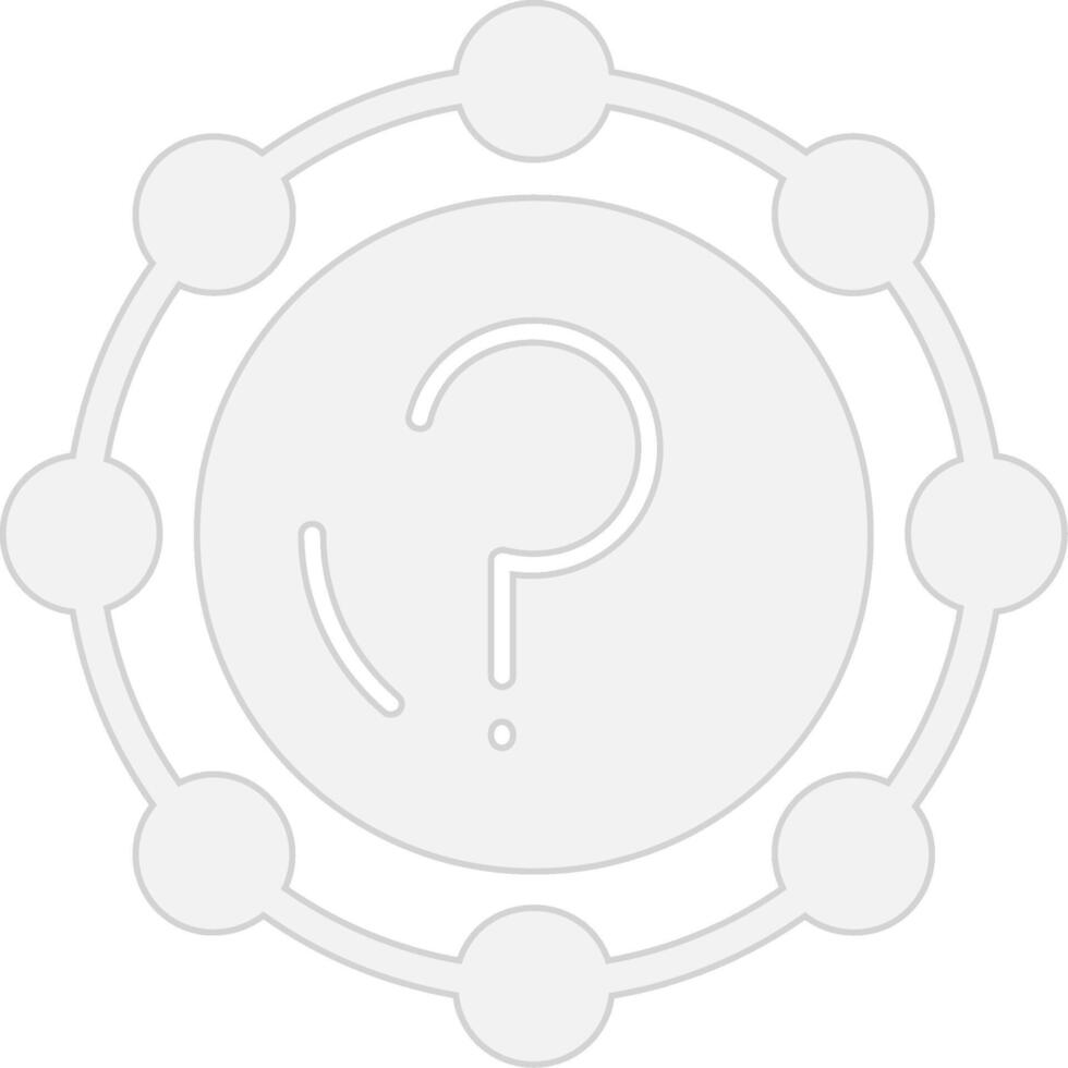 Question Mark Custom Line Element vector