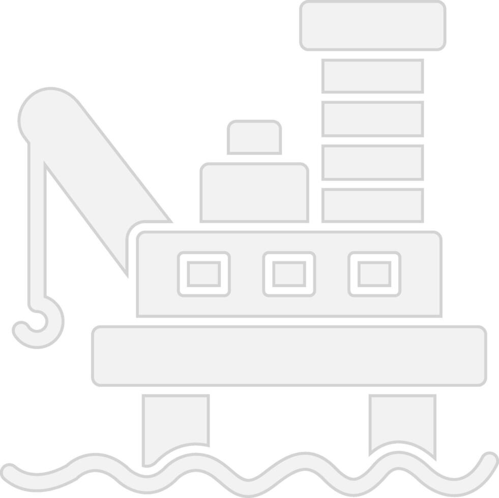 Oil Platform Abstract UI Visual vector