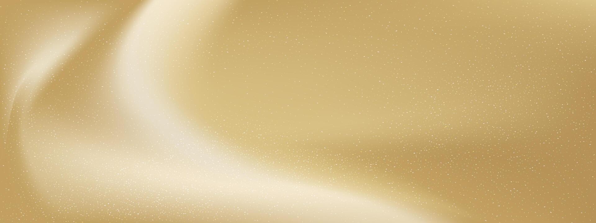 Abstract Golden Background with Subtle Pattern and Sparkling Highlights. Soft Cream Silk Texture with Shimmering Sparkles for Presentations, Websites, Banners. Noise Luxury Backdrop vector