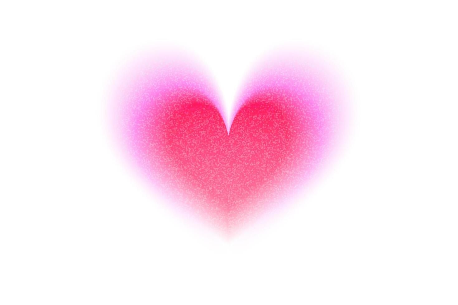 abstract pink heart shape with gradient and blur effects for modern graphic or retro design in the Y2K style. illustration isolated on a white background vector
