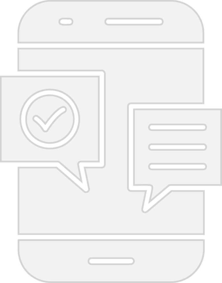 Text Message App-Based UI Graphic vector