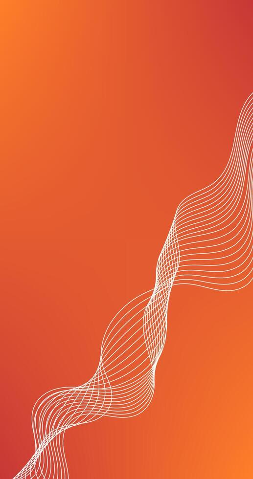 Copy Space Abstract background with wavy lines Orange gradient vector
