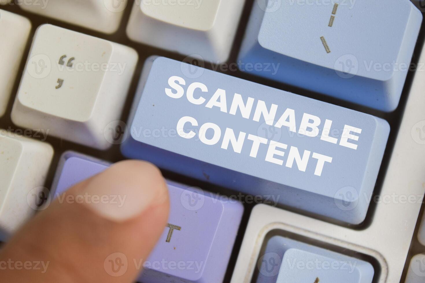 Scannable content on the button keyboard photo