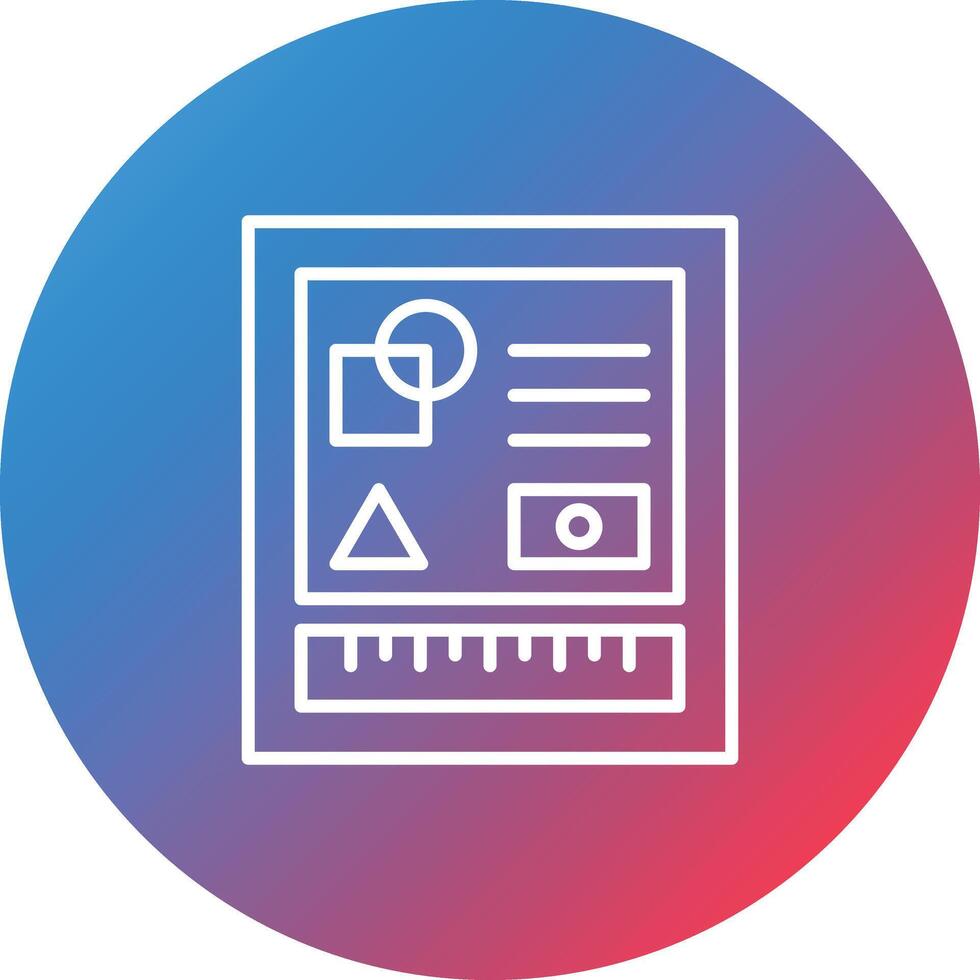 Prototype Line Gradient Circle Background Icon vector