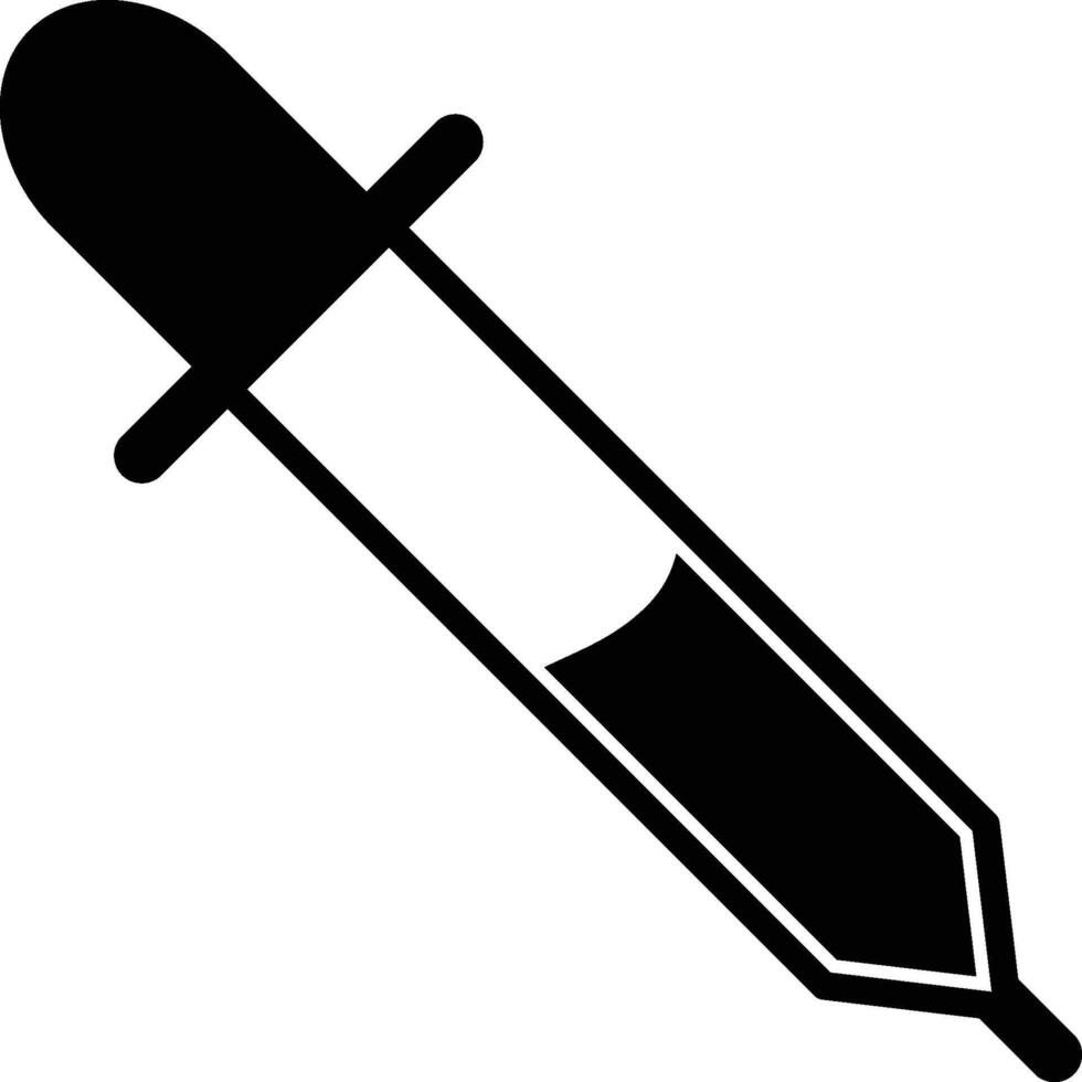 The icon of pipette. Simple flat icon illustration, of pipette for a website or mobile application on white background vector