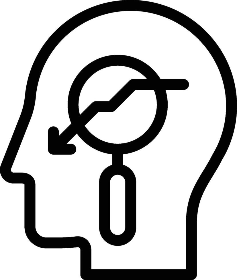 human, brain, growth, down icon. Simple thin line, outline of Mind process icons for UI and UX, website or mobile application on white background vector
