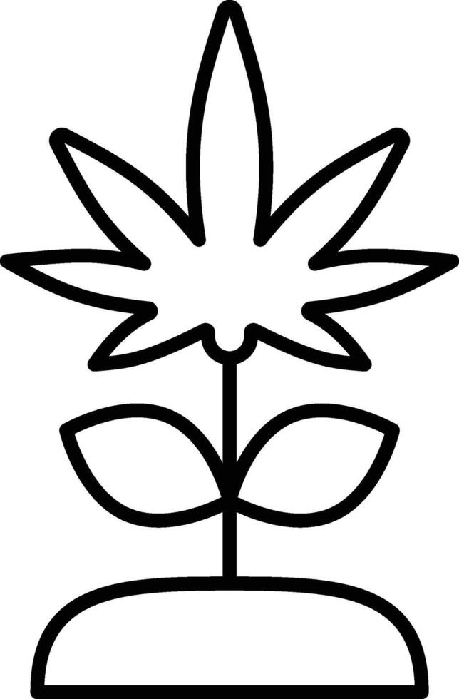 marijuana, plant icon. Simple thin line, outline of Marijuana icons for UI and UX, website or mobile application on white background vector