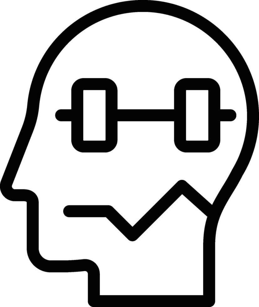 human, brain, fitness, gym icon. Simple thin line, outline of Mind process icons for UI and UX, website or mobile application on white background vector