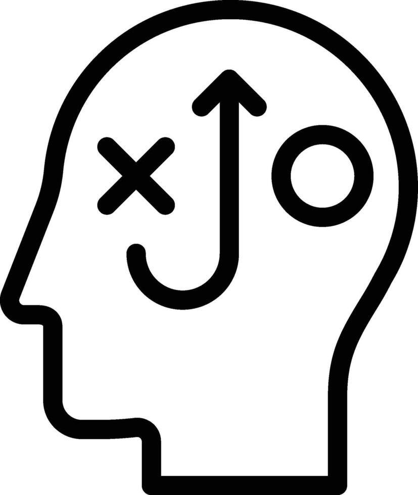 human, brain, process, testing icon. Simple thin line, outline of Mind process icons for UI and UX, website or mobile application on white background vector