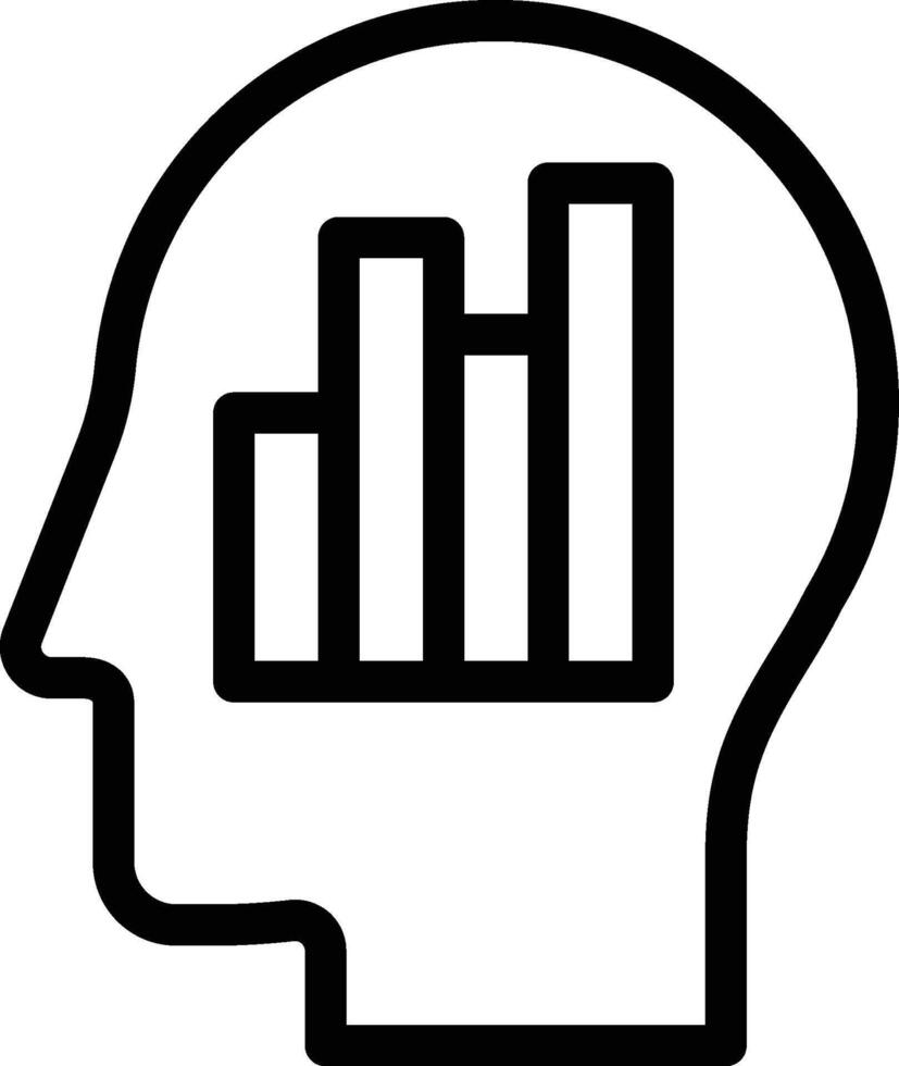 human, brain, business, report icon. Simple thin line, outline of Mind process icons for UI and UX, website or mobile application on white background vector